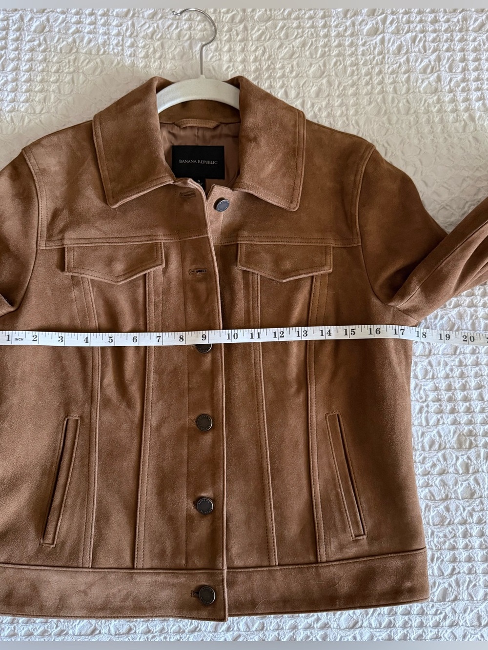 Banana Republic Relaxed Suede Jacket Sweet Chestnut Women's S - Picture 8 of 15